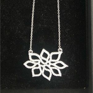 Touchstone crystal by Swarovski, poinsettia necklace, new in box